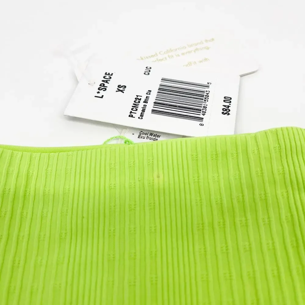L*Space The Camacho Low RIse Bikini Bottoms Cucumber Green Size XS NEW with Tags